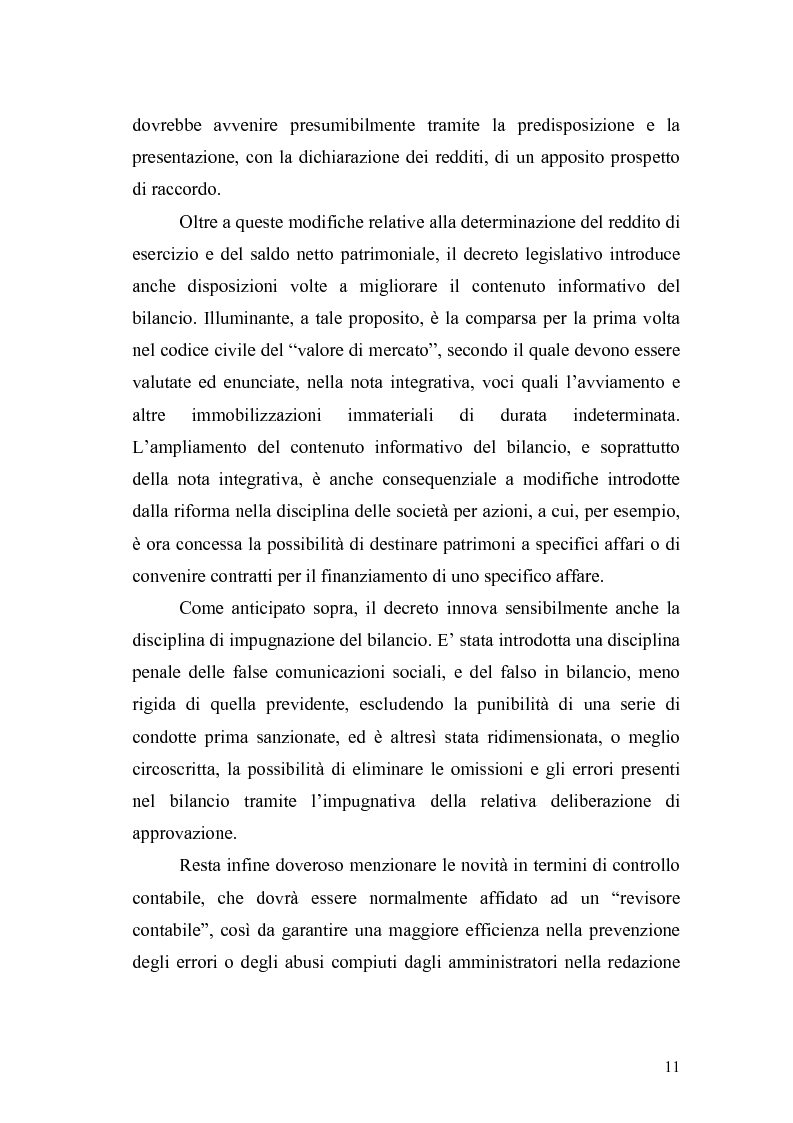 Anteprima della tesi: Il bilancio d'esercizio alla luce delle modifiche previste nella legge di riforma del diritto societario, Pagina 8