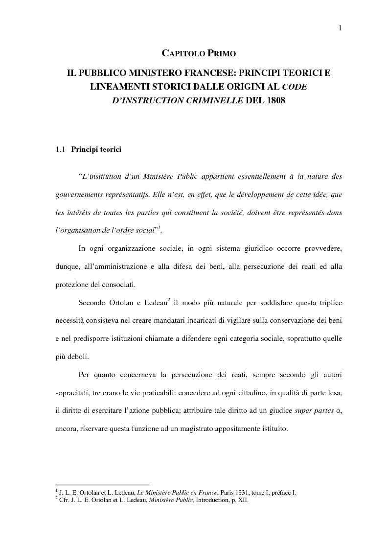 Anteprima della tesi: Il Pubblico Ministero nel diritto francese dell'Ottocento (1808-1882), Pagina 8