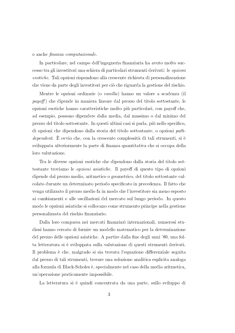 Anteprima della tesi: Un modello matematico per lo studio di prodotti finanziari derivati dipendenti dalla storia del titolo sottostante, Pagina 3