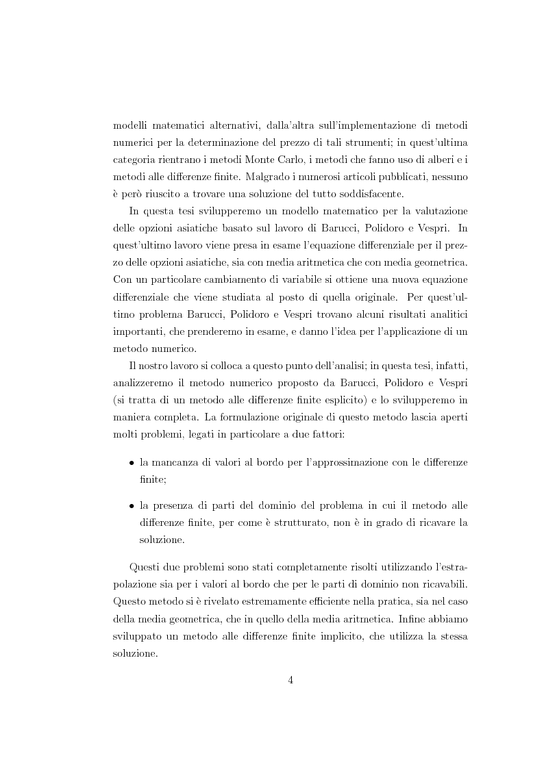 Anteprima della tesi: Un modello matematico per lo studio di prodotti finanziari derivati dipendenti dalla storia del titolo sottostante, Pagina 4