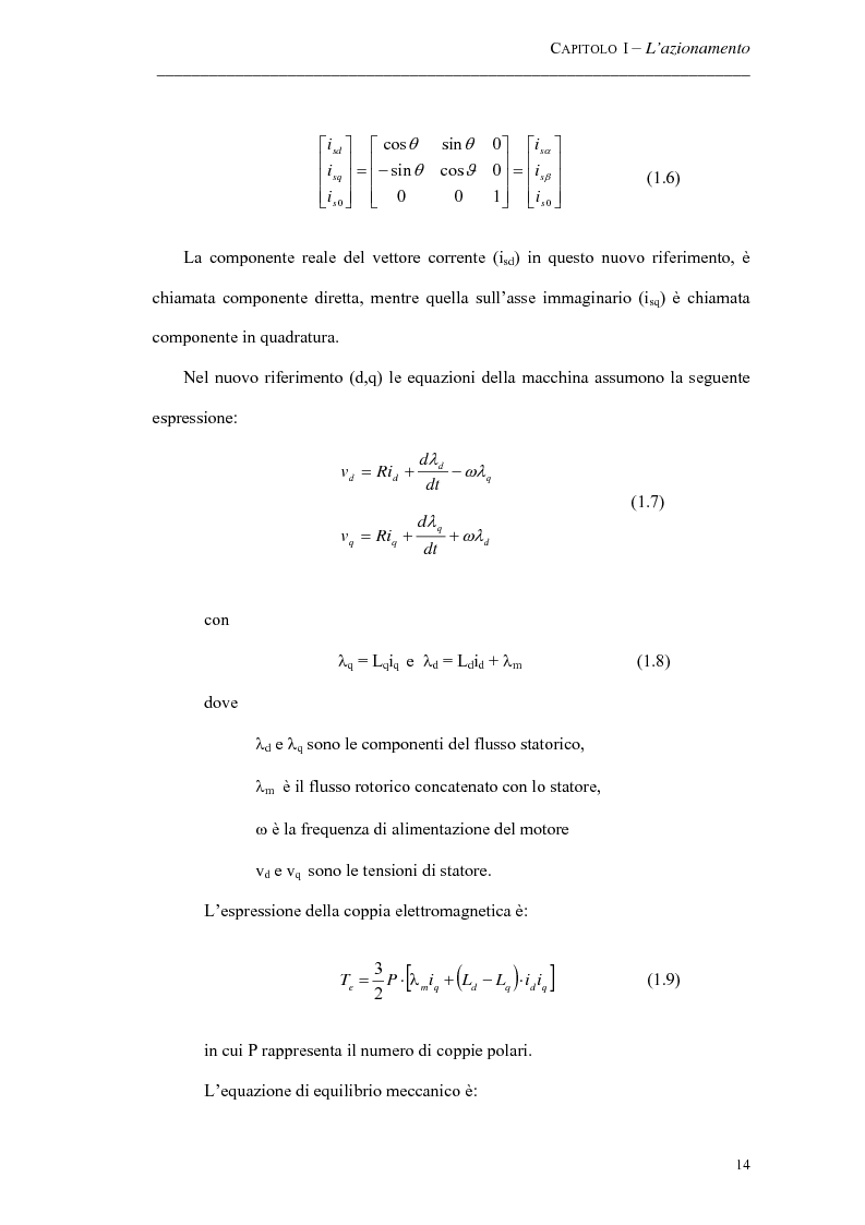 Anteprima della tesi: Progetto ed implementazione di un algoritmo per il controllo di velocità con indebolimento di campo in un azionamento brushless privo di encoder, Pagina 11