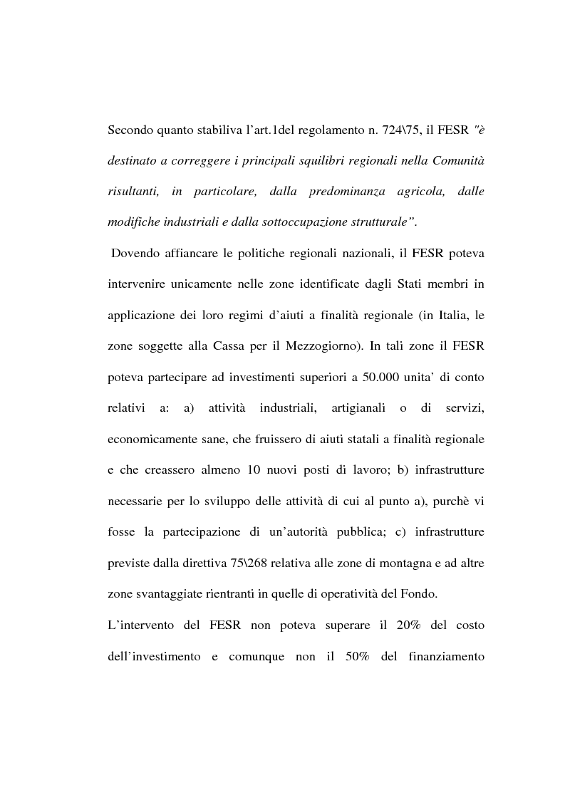 Anteprima della tesi: Le regioni meno sviluppate tra interventi comunitari e aiuti di stato, Pagina 10