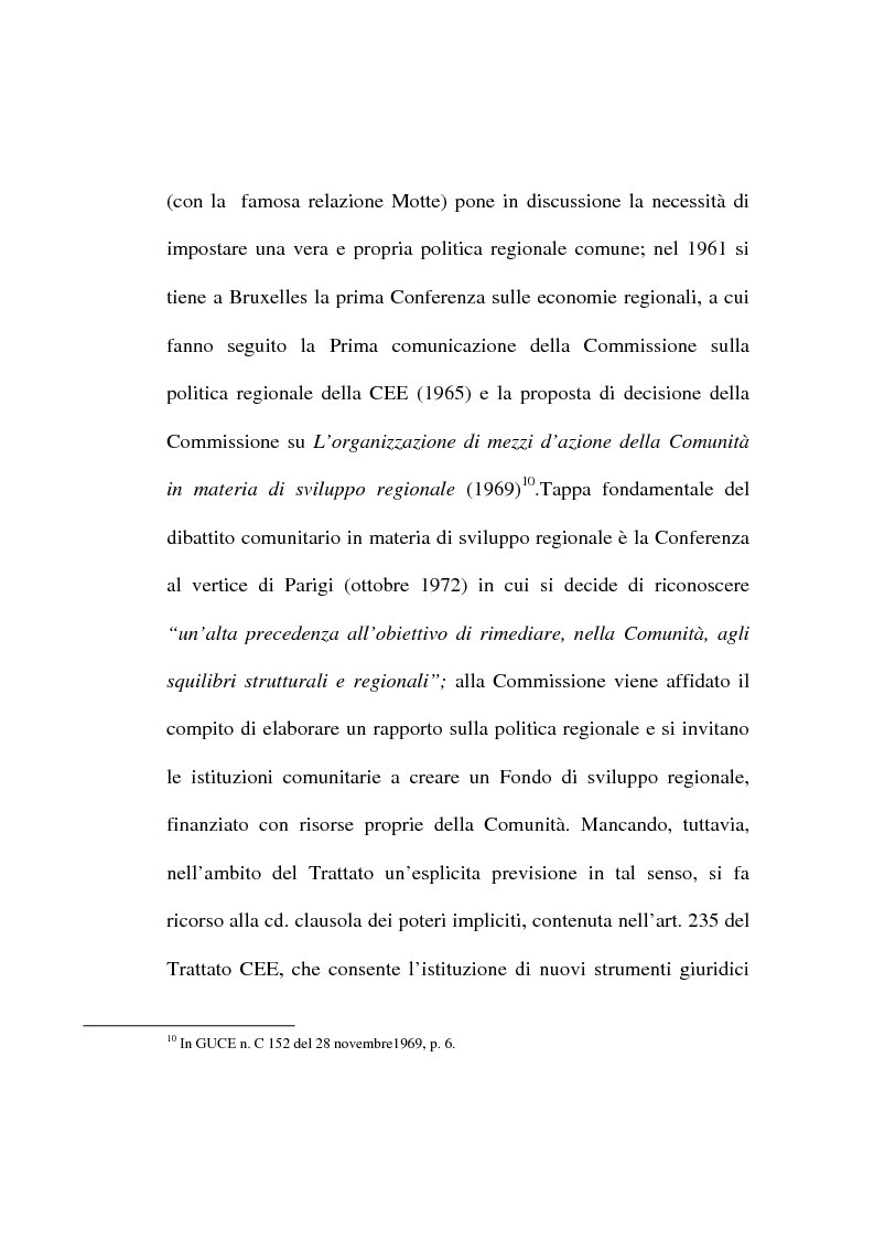 Anteprima della tesi: Le regioni meno sviluppate tra interventi comunitari e aiuti di stato, Pagina 8