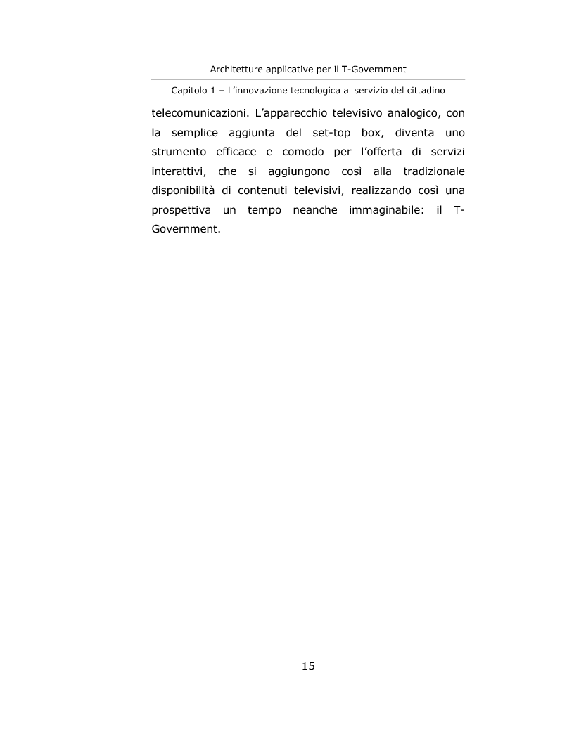 Anteprima della tesi: Architetture applicative per il T-Government, Pagina 15
