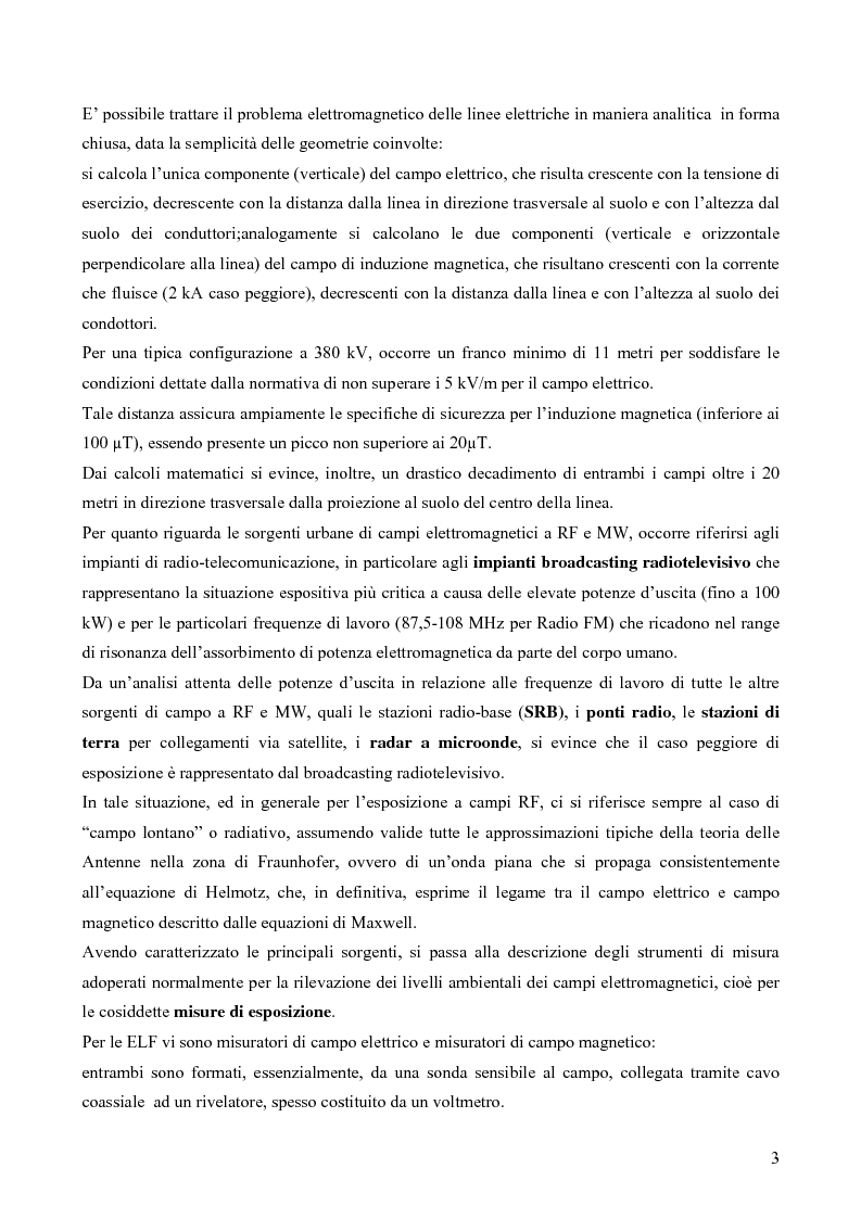 Anteprima della tesi: Misure e valutazione dell'esposizione umana ai campi elettromagnetici in zone densamente popolate, Pagina 3