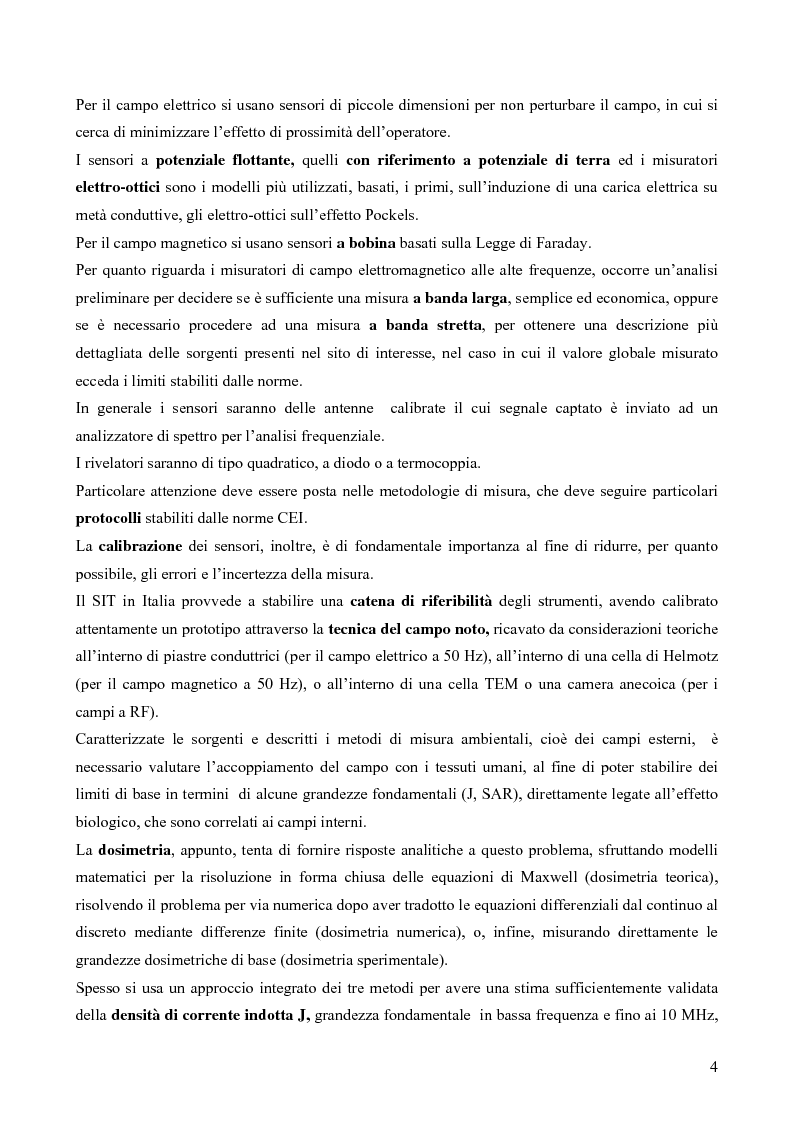 Anteprima della tesi: Misure e valutazione dell'esposizione umana ai campi elettromagnetici in zone densamente popolate, Pagina 4