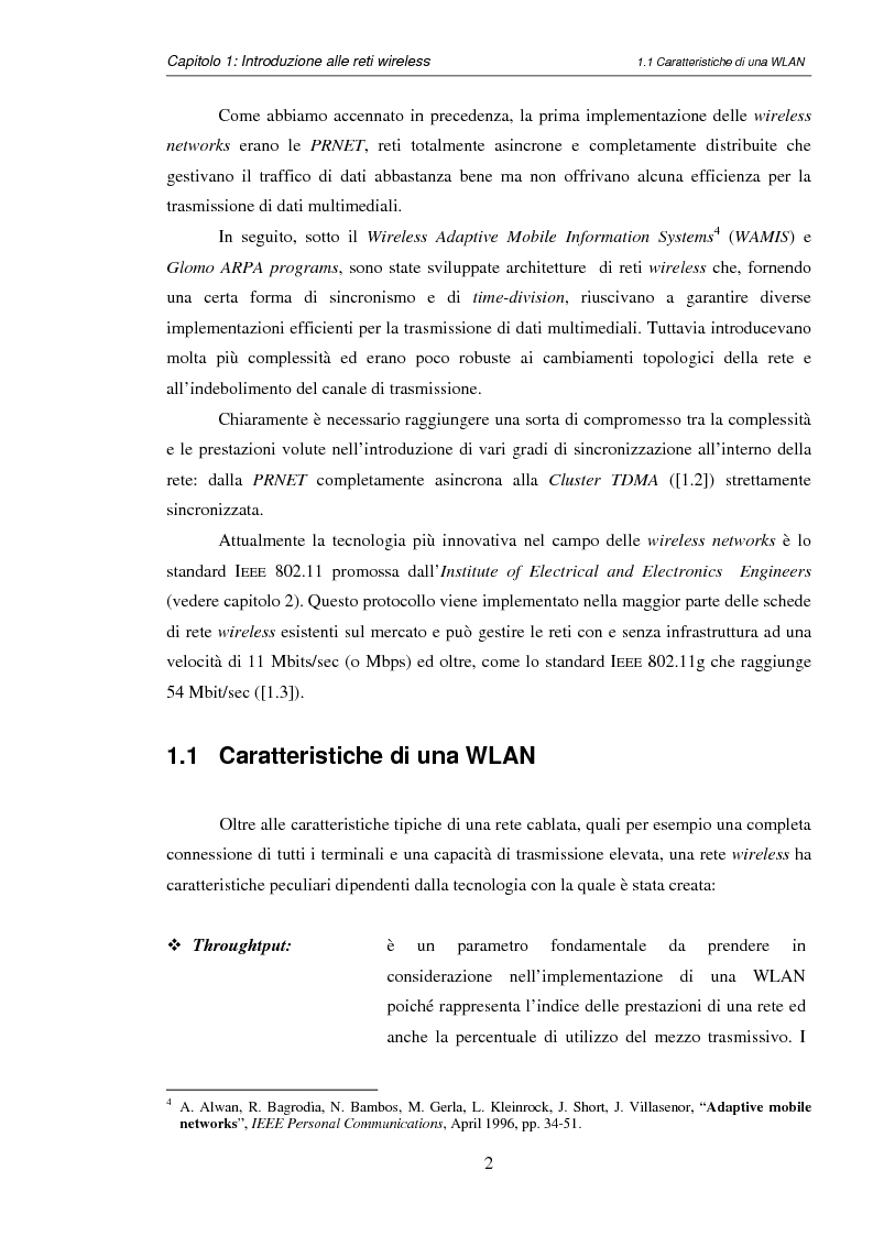 Anteprima della tesi: Impatto del carrier sensing e della Fresnel zone in reti locali wireless ad hoc 802.11, Pagina 5