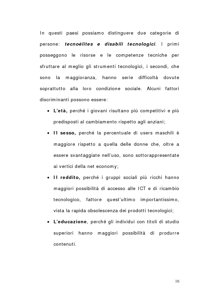 Anteprima della tesi: La dimensione del lavoro nel settore Ict, Pagina 14