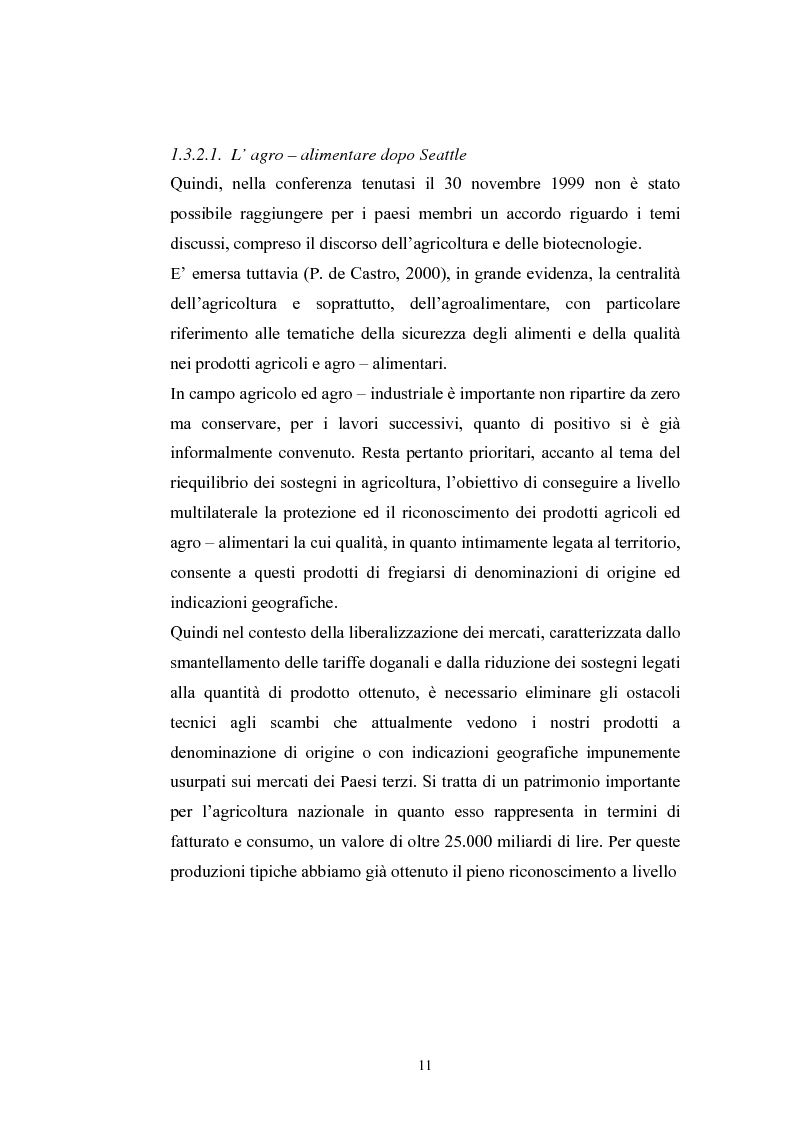 Anteprima della tesi: L'industria alimentare e il caso dei prodotti biologici, Pagina 11