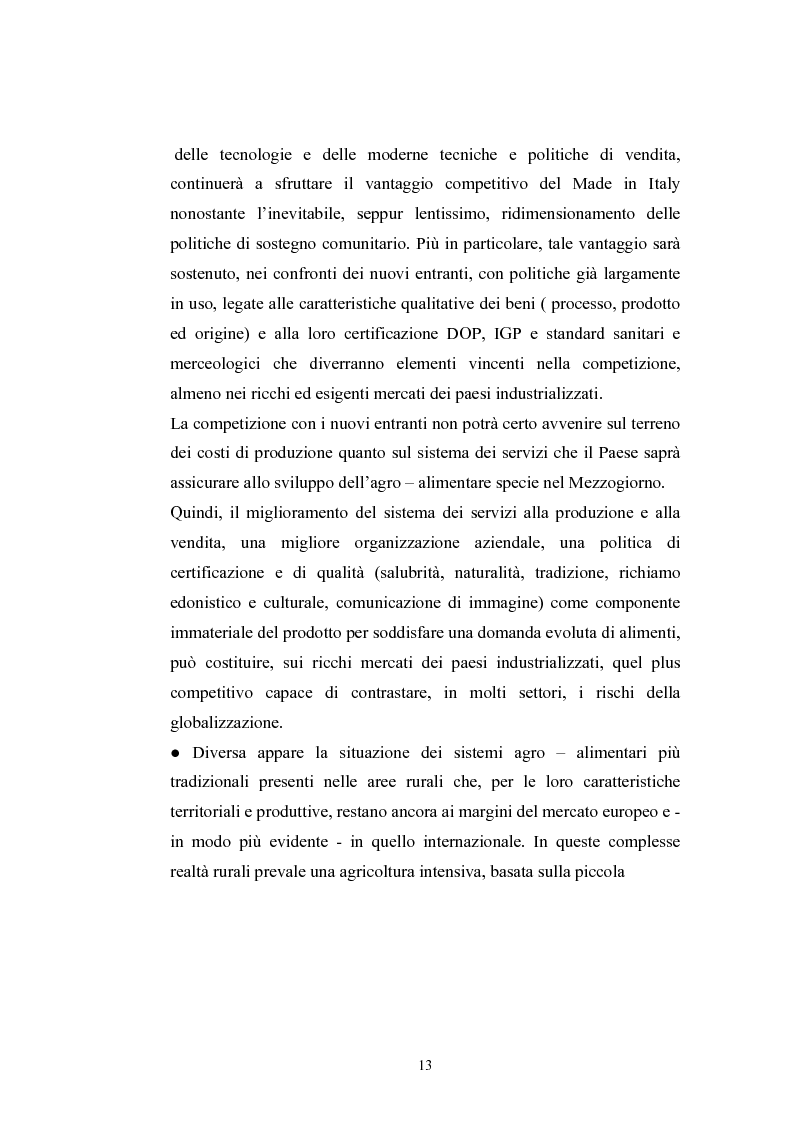 Anteprima della tesi: L'industria alimentare e il caso dei prodotti biologici, Pagina 13