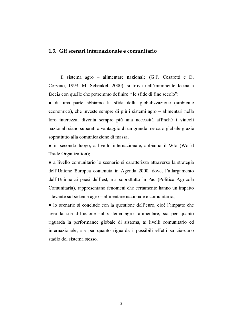 Anteprima della tesi: L'industria alimentare e il caso dei prodotti biologici, Pagina 5