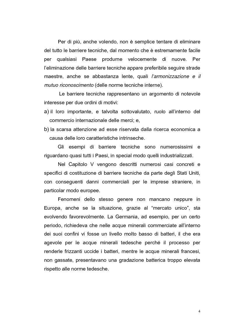 Anteprima della tesi: Le barriere tecniche alla libera circolazione delle merci, Pagina 4