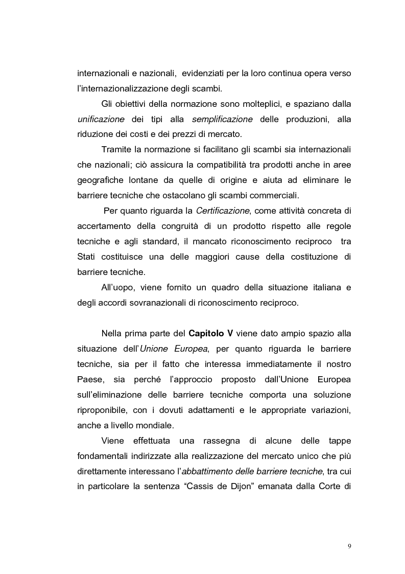 Anteprima della tesi: Le barriere tecniche alla libera circolazione delle merci, Pagina 9