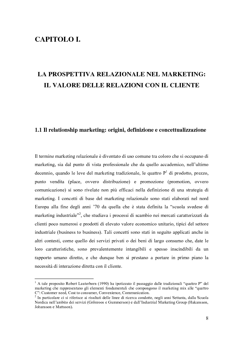 Anteprima della tesi: Il marketing relazionale nella grande distribuzione, Pagina 5