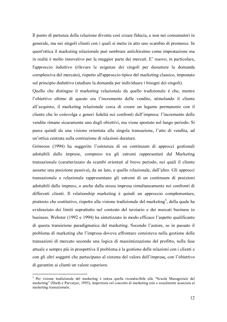 Anteprima della tesi: Il marketing relazionale nella grande distribuzione, Pagina 9