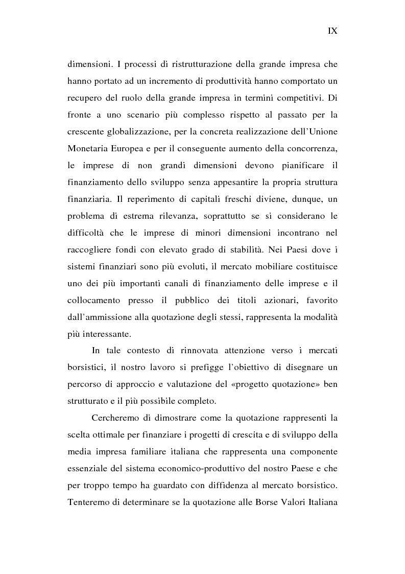 Anteprima della tesi: La quotazione in Borsa di una media impresa familiare, Pagina 2