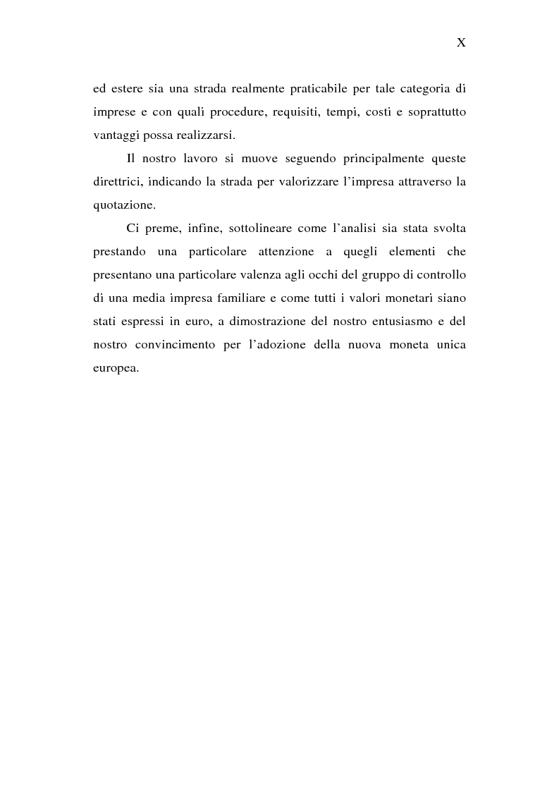 Anteprima della tesi: La quotazione in Borsa di una media impresa familiare, Pagina 3