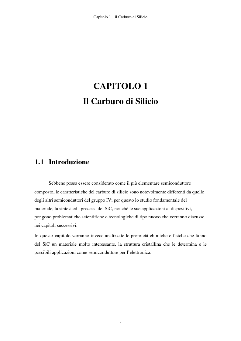 Anteprima della tesi: Analisi morfologica di difetti su carburo di silicio per applicazioni su dispositivi elettronici, Pagina 4