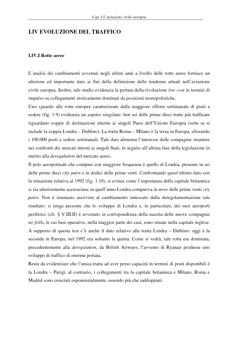 Anteprima della tesi: Il fenomeno del volo low cost in Europa: risvolti economici, sociali, turistici, Pagina 14