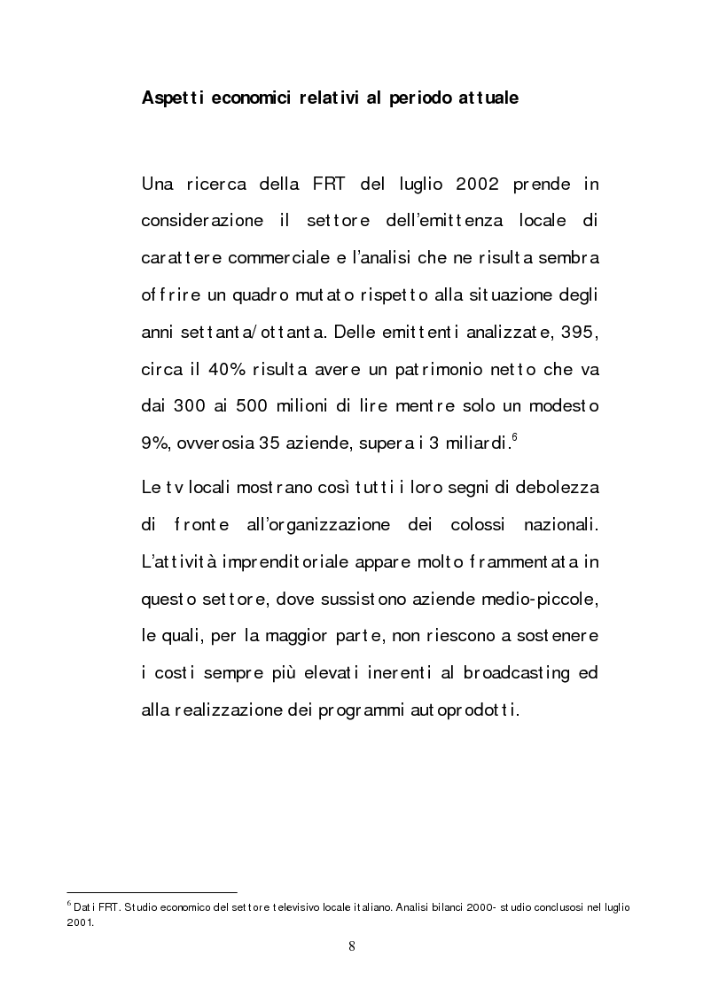Anteprima della tesi: Lo sviluppo delle tv locali in Italia e la loro diffusione via satellite, Pagina 8