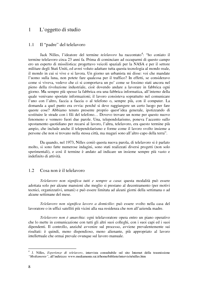 Anteprima della tesi: Telelavoro: viaggio nella flessibilità, Pagina 5