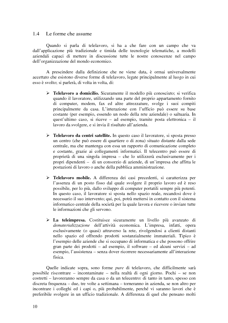 Anteprima della tesi: Telelavoro: viaggio nella flessibilità, Pagina 7