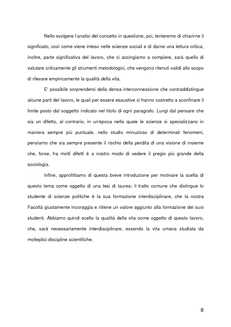 Anteprima della tesi: La qualità della vita urbana, aspetti sociologici. Analisi e metodi di valutazione, Pagina 3