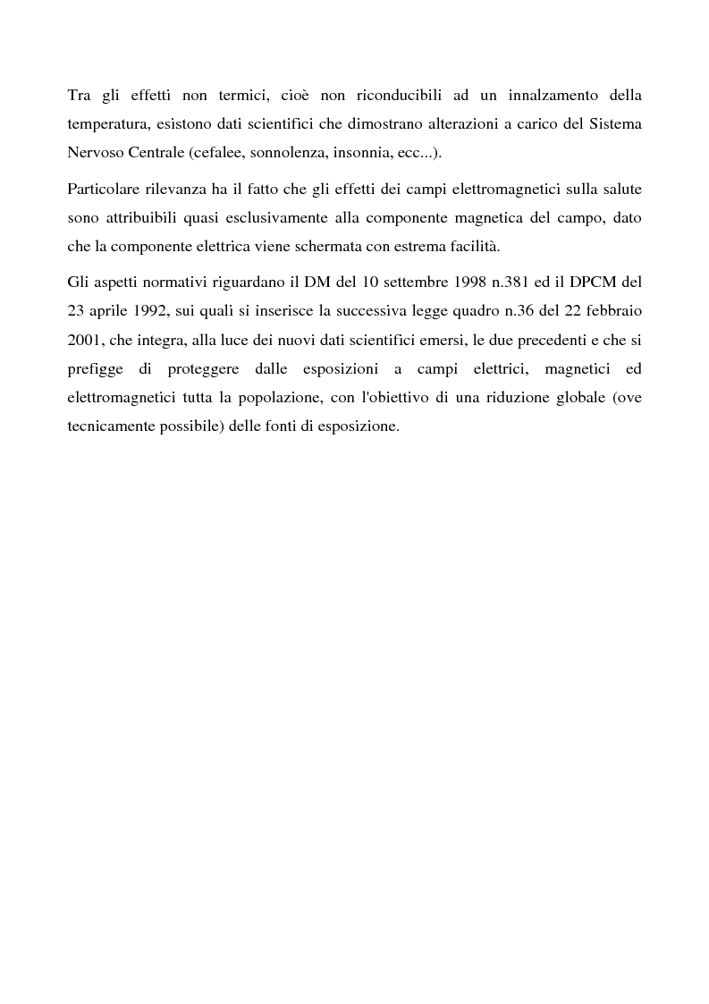 Anteprima della tesi: Radiazioni non ionizzanti: aspetti tecnici, sanitari e normativi, Pagina 4
