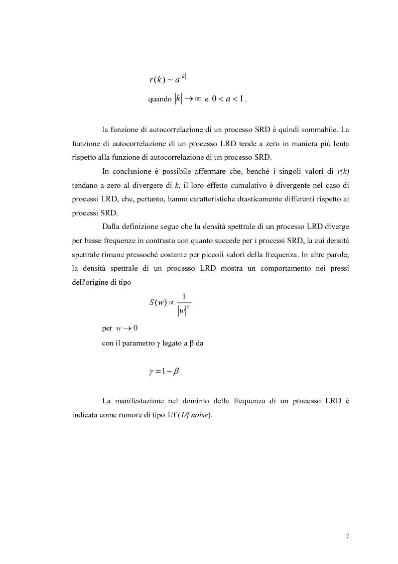 Anteprima della tesi: Influenza dei meccanismi di controllo delle connessioni sulle caratteristiche autosimilari del traffico su rete, Pagina 7