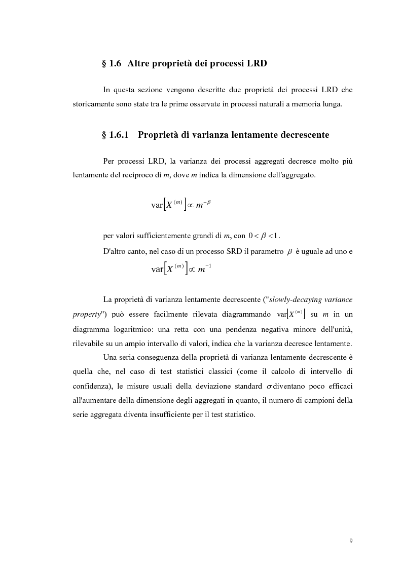 Anteprima della tesi: Influenza dei meccanismi di controllo delle connessioni sulle caratteristiche autosimilari del traffico su rete, Pagina 9