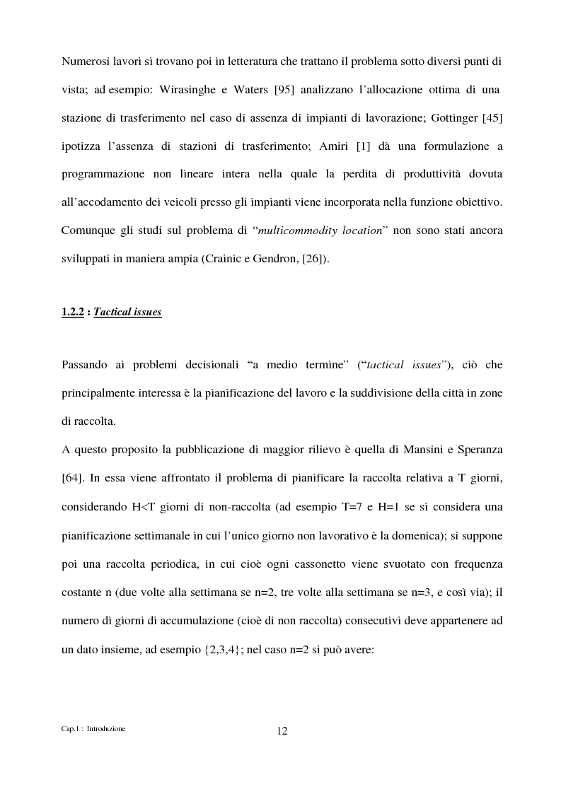 Anteprima della tesi: Algoritmi di ottimizzazione per la raccolta dei rifiuti solidi urbani, Pagina 12