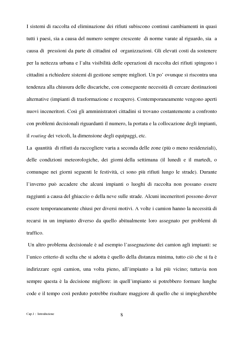 Anteprima della tesi: Algoritmi di ottimizzazione per la raccolta dei rifiuti solidi urbani, Pagina 8