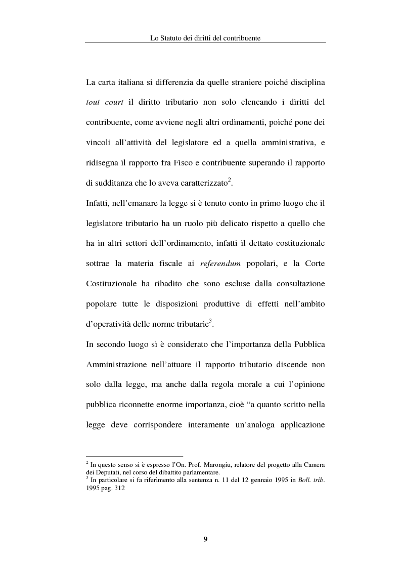 Anteprima della tesi: La tutela del contribuente nello Statuto dei diritti del contribuente, Pagina 6