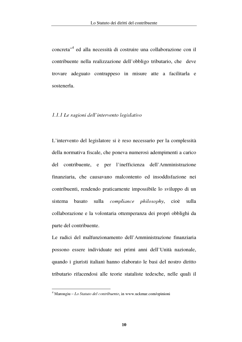 Anteprima della tesi: La tutela del contribuente nello Statuto dei diritti del contribuente, Pagina 7