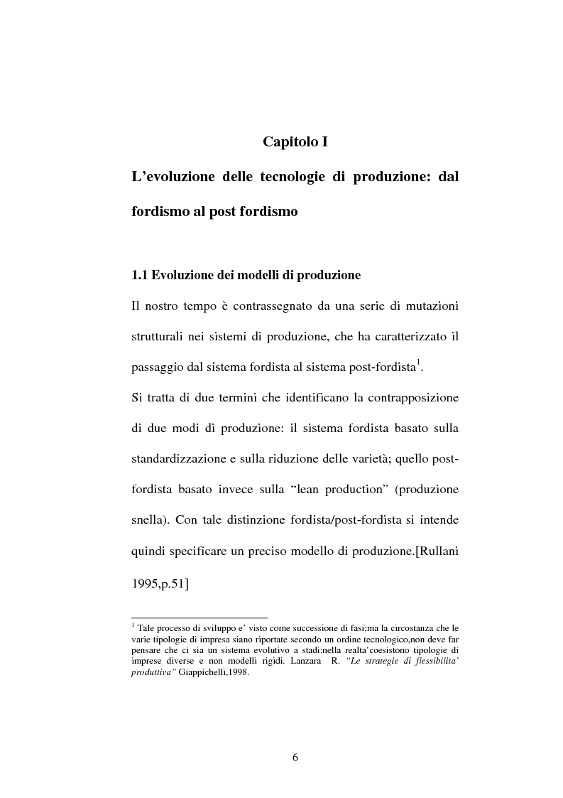 Anteprima della tesi: La gestione modulare della produzione. L'esperienza Mirs della Pirelli Pneumatici, Pagina 6