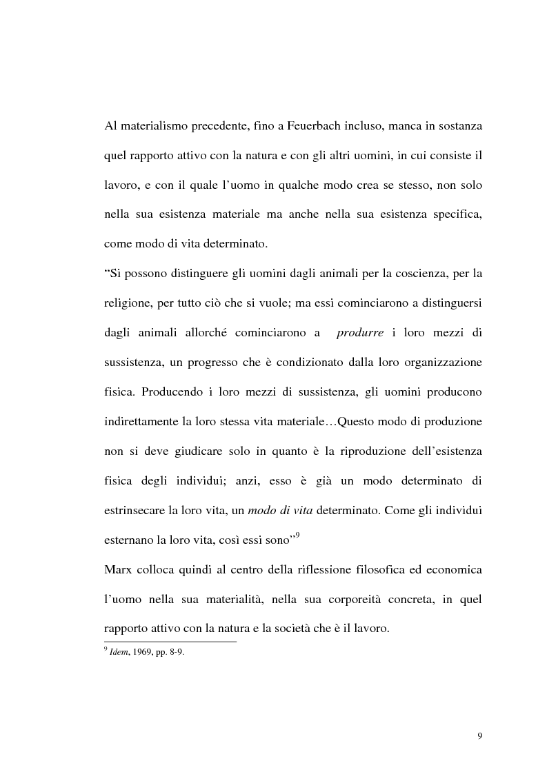 Anteprima della tesi: Karl Marx. Etica e critica dell'economia politica, Pagina 9