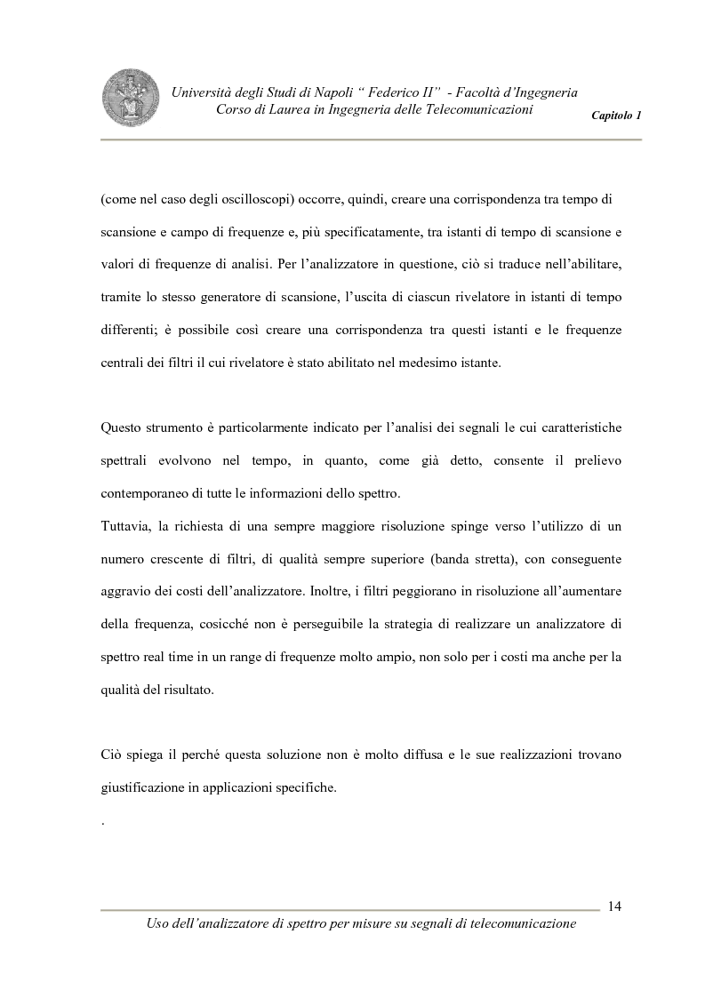 Anteprima della tesi: Uso degli analizzatori di spettro per misure su segnali di telecomunicazione, Pagina 14