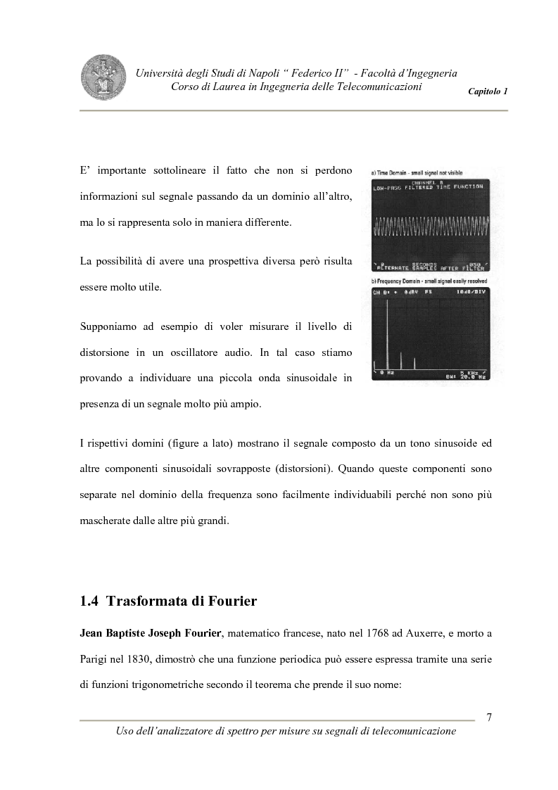 Anteprima della tesi: Uso degli analizzatori di spettro per misure su segnali di telecomunicazione, Pagina 7