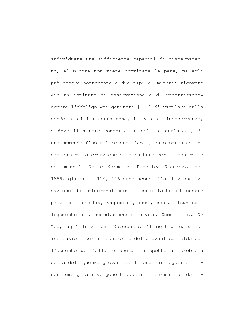 Anteprima della tesi: La devianza minorile. L'istituto di osservazione maschile per i minorenni di Firenze negli anni 1955-77, Pagina 11