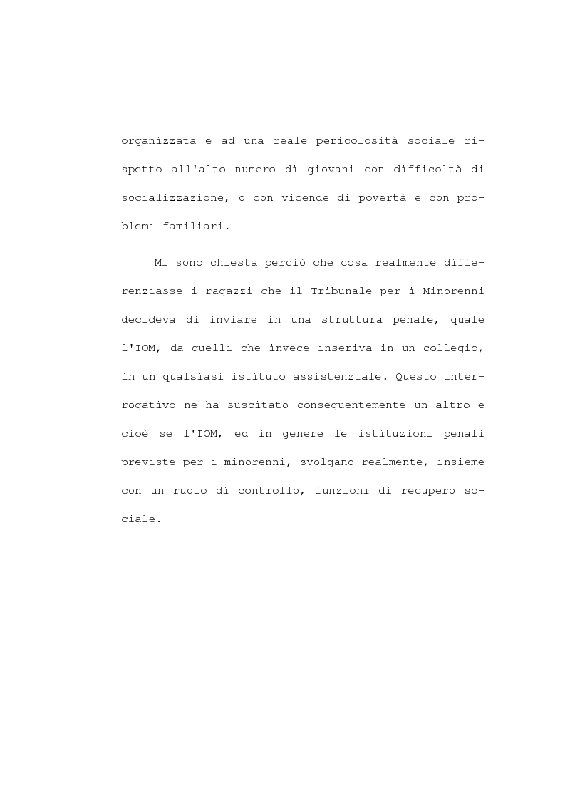 Anteprima della tesi: La devianza minorile. L'istituto di osservazione maschile per i minorenni di Firenze negli anni 1955-77, Pagina 5