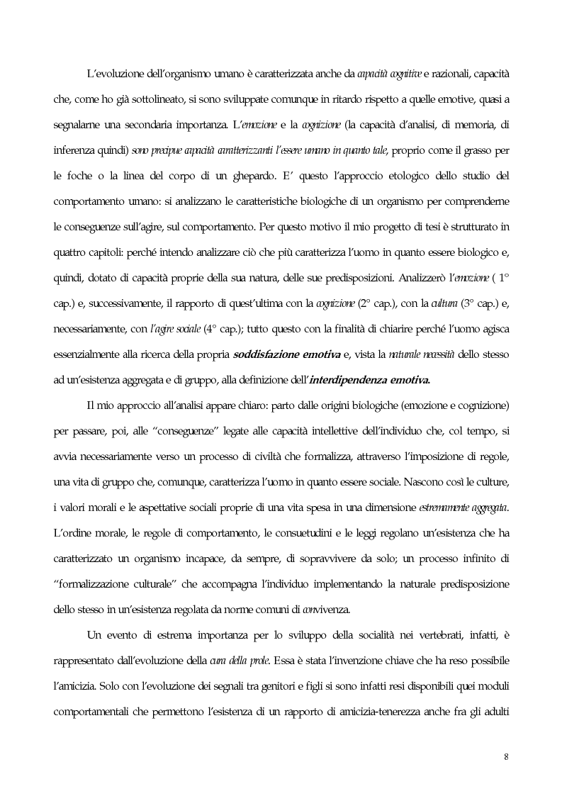 Anteprima della tesi: Interdipendenza emotiva: per una prospettiva cognitiva sulle emozioni, Pagina 6