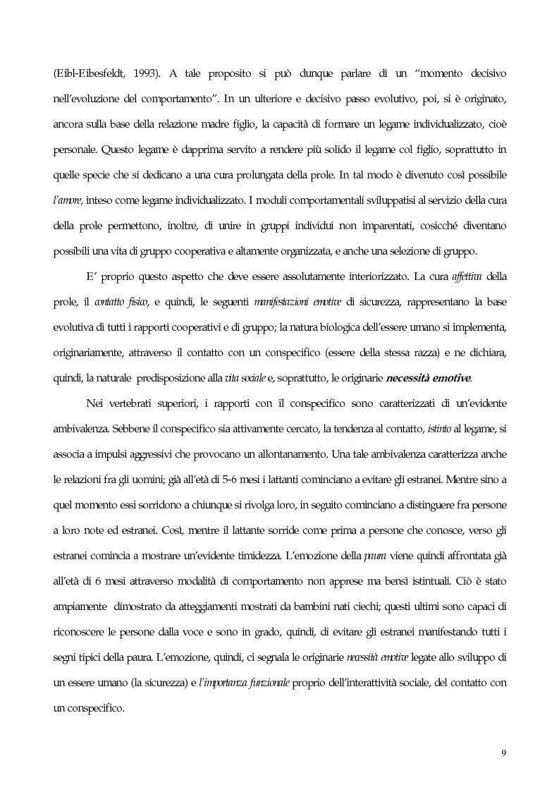 Anteprima della tesi: Interdipendenza emotiva: per una prospettiva cognitiva sulle emozioni, Pagina 7