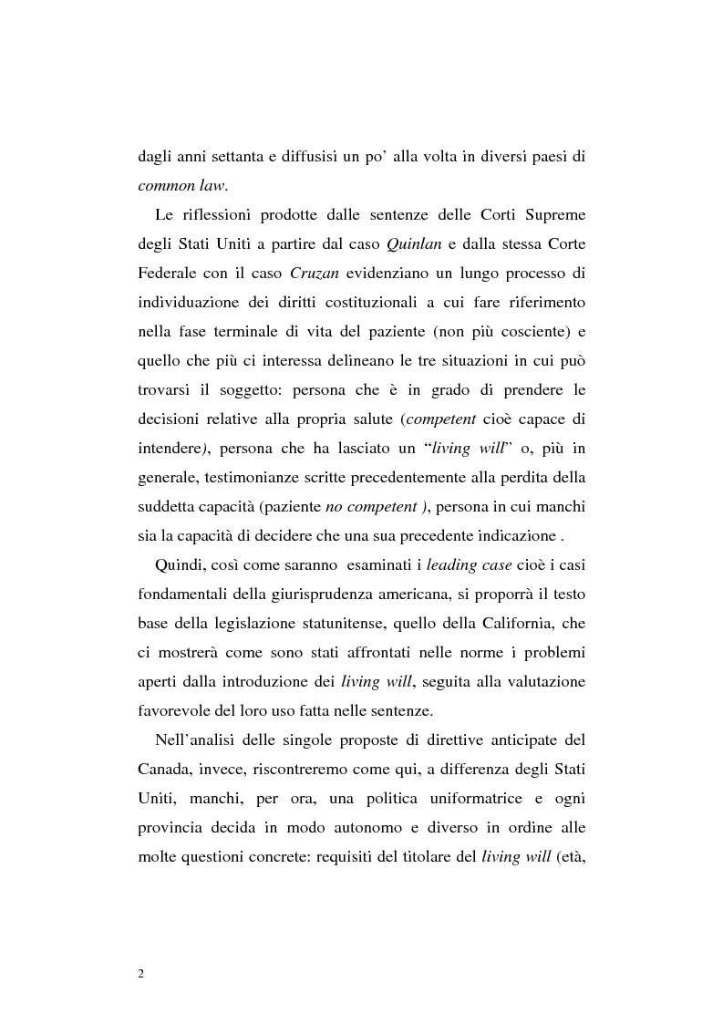 Anteprima della tesi: Le direttive anticipate di trattamento in ambito medico sanitario, Pagina 2