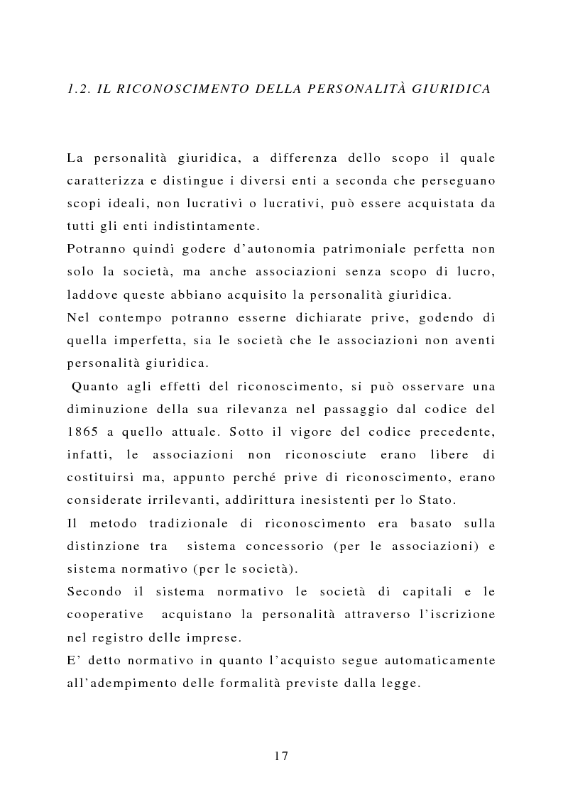 Anteprima della tesi: La capacità negoziale delle associazioni ''non profit'', Pagina 14