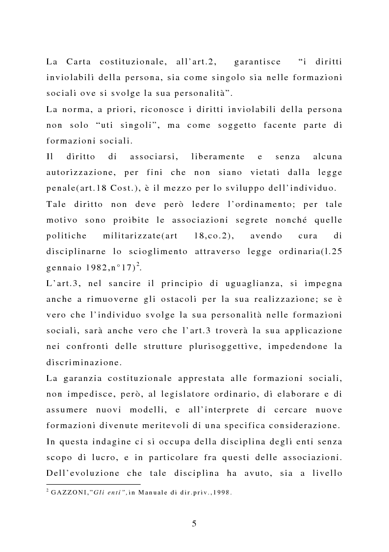 Anteprima della tesi: La capacità negoziale delle associazioni ''non profit'', Pagina 2