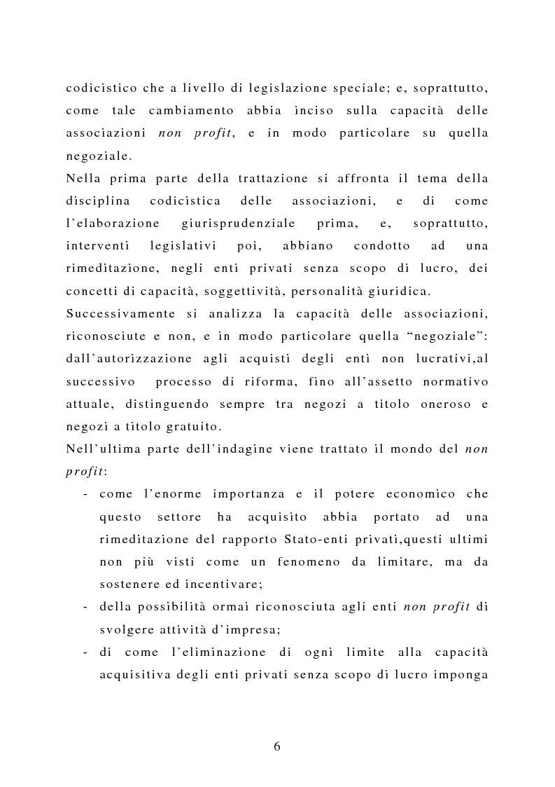 Anteprima della tesi: La capacità negoziale delle associazioni ''non profit'', Pagina 3