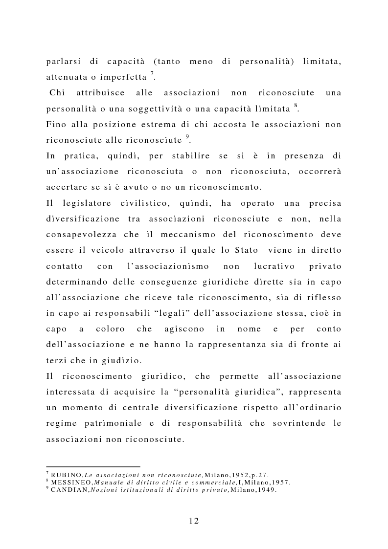Anteprima della tesi: La capacità negoziale delle associazioni ''non profit'', Pagina 9