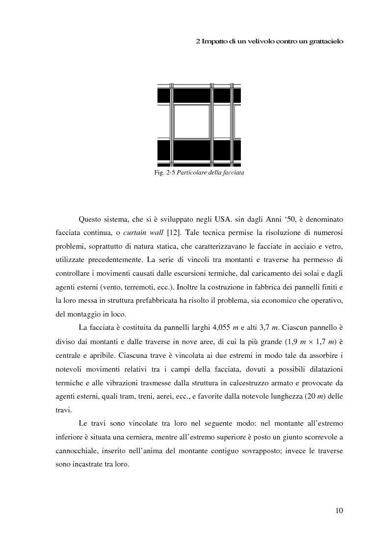 Anteprima della tesi: Impatto di un velivolo contro un grattacielo: considerazioni strutturali preliminari, Pagina 10