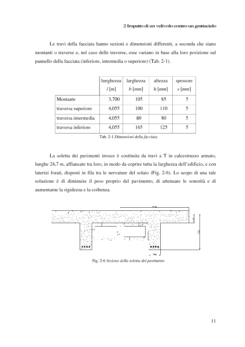 Anteprima della tesi: Impatto di un velivolo contro un grattacielo: considerazioni strutturali preliminari, Pagina 11