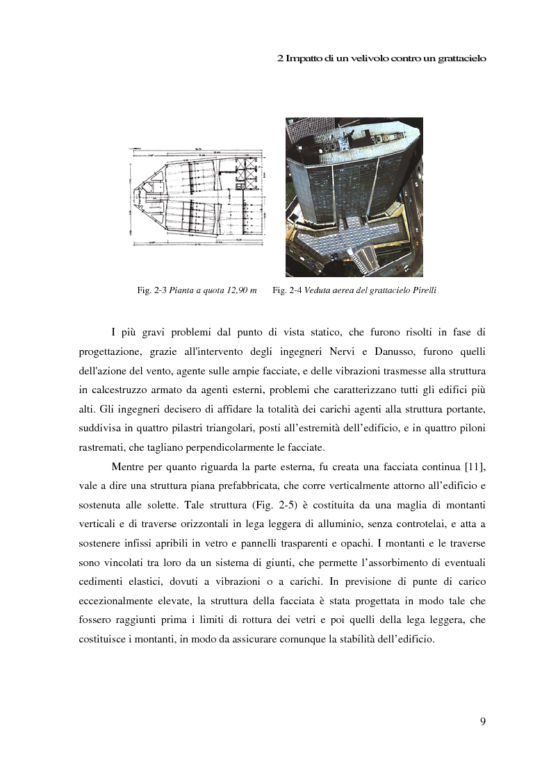 Anteprima della tesi: Impatto di un velivolo contro un grattacielo: considerazioni strutturali preliminari, Pagina 9